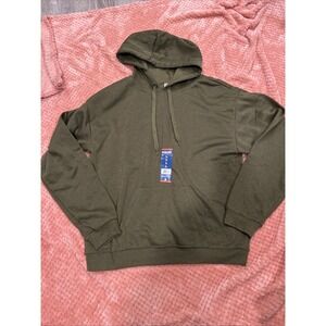 Mission Ridge Men's Long Sleeve Army Green Hoodie Pullover Pockets Small
